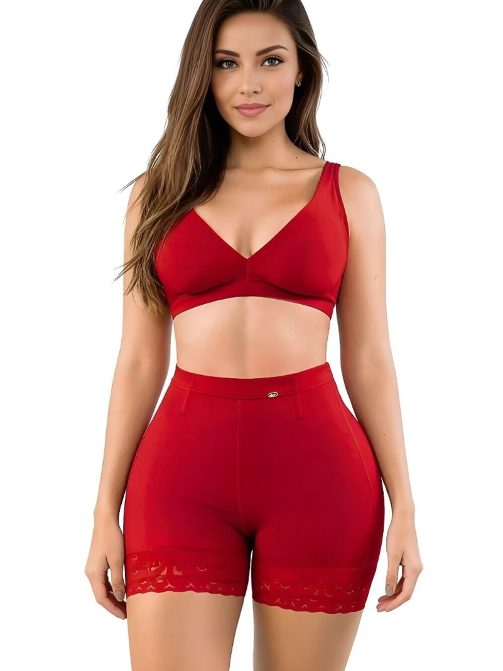 Colombiana Stagmi Faja Butt Enhancer Limited Red Short Shaper + Matching Thong!